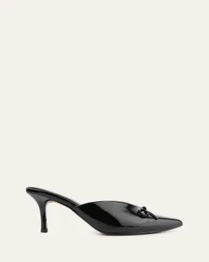 BETSY MID HEELS BLACK CRINKLE PATENT Jo Mercer