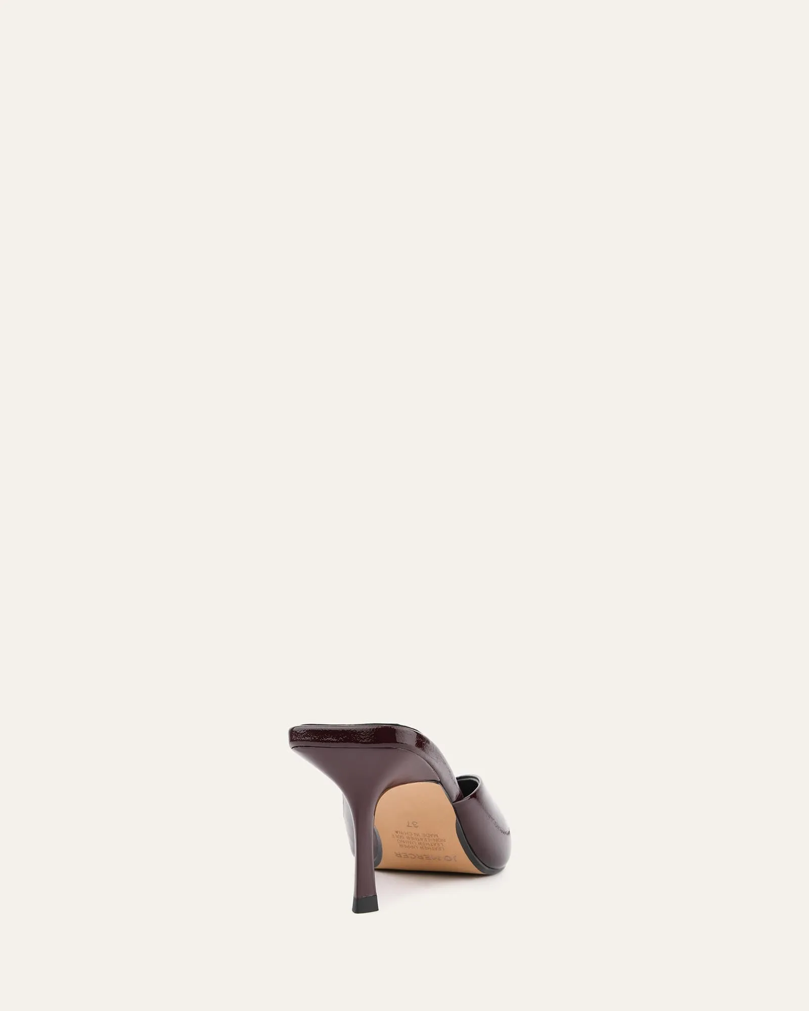BETSY MID HEELS MERLOT CRINKLE PATENT Jo Mercer