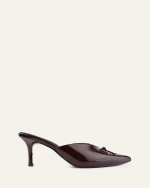 BETSY MID HEELS MERLOT CRINKLE PATENT Jo Mercer
