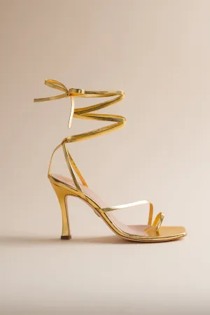 Bike Shoe in Gold Brother Vellies