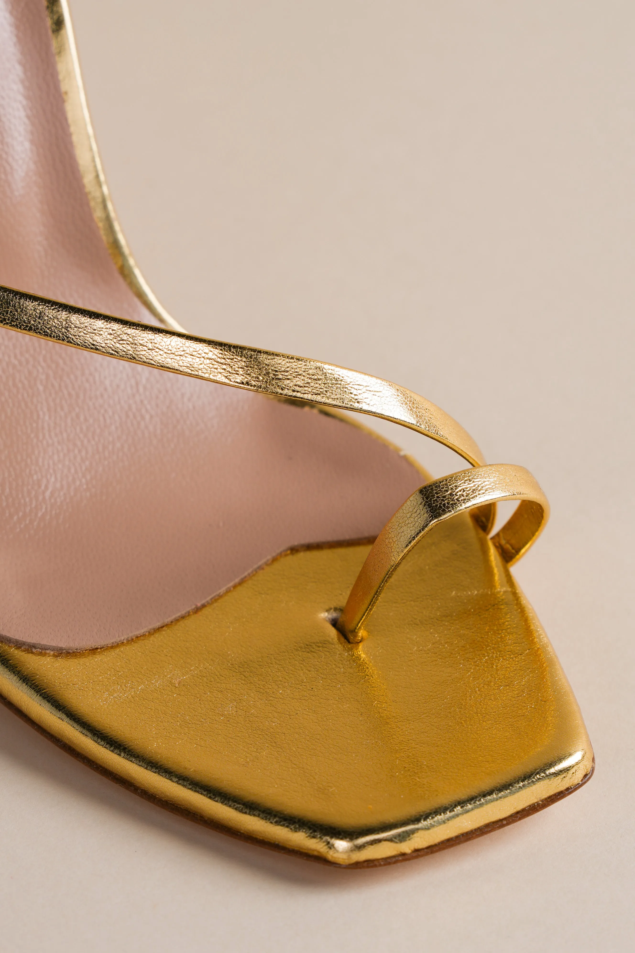Bike Shoe in Gold Brother Vellies