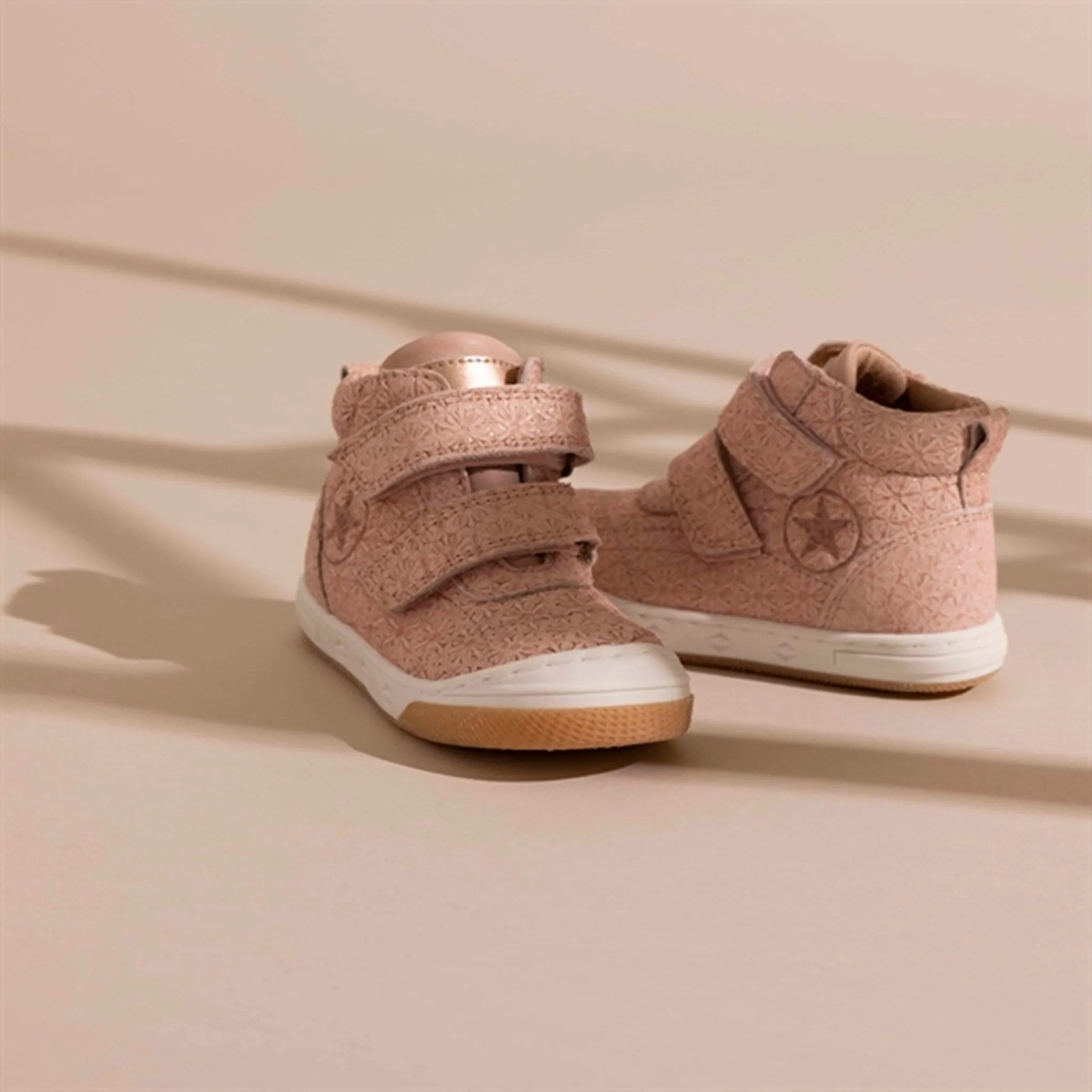 Bisgaard Velcro Shoe Juno Blush Flowers