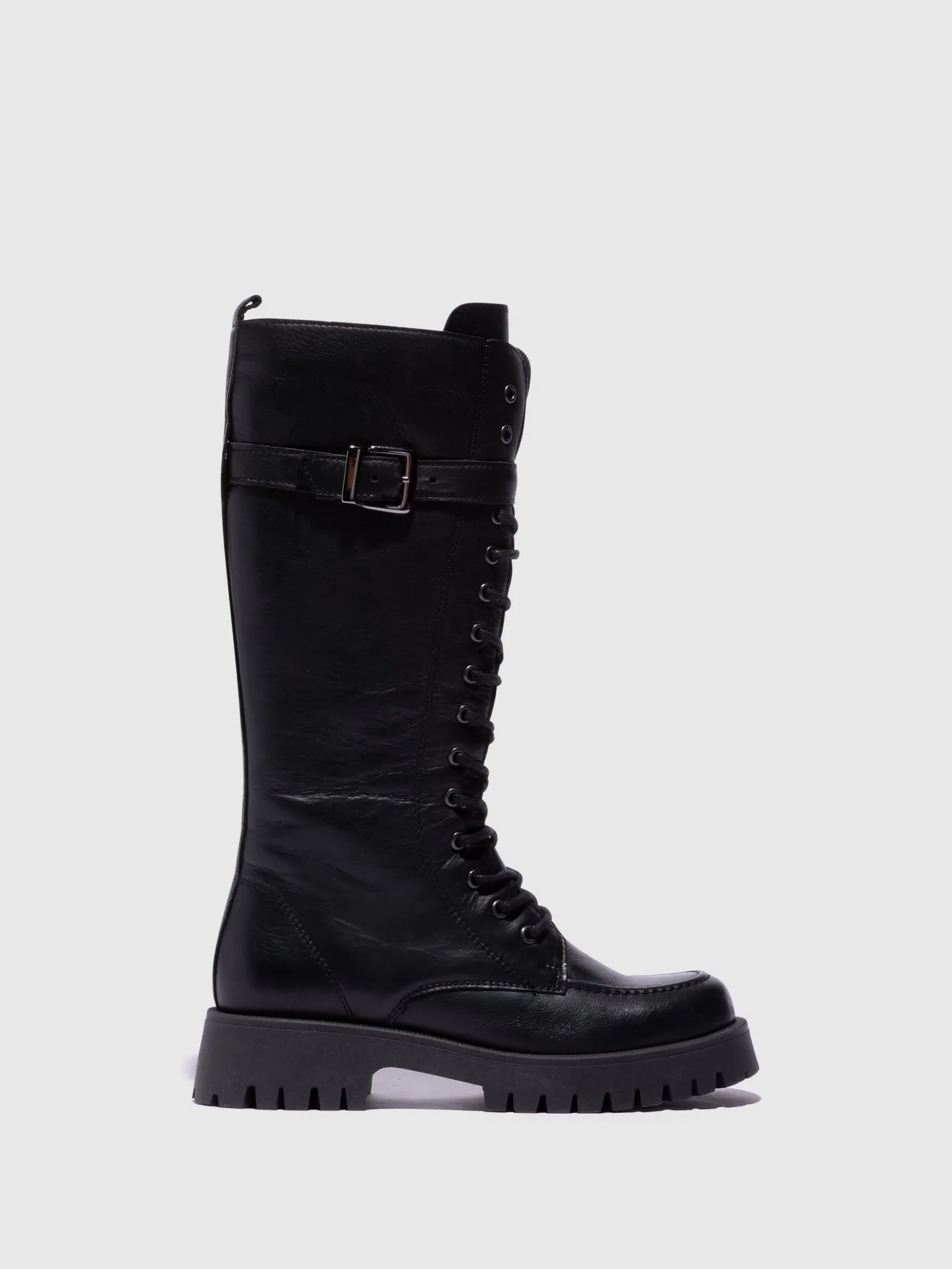 Black Lace-up Boots