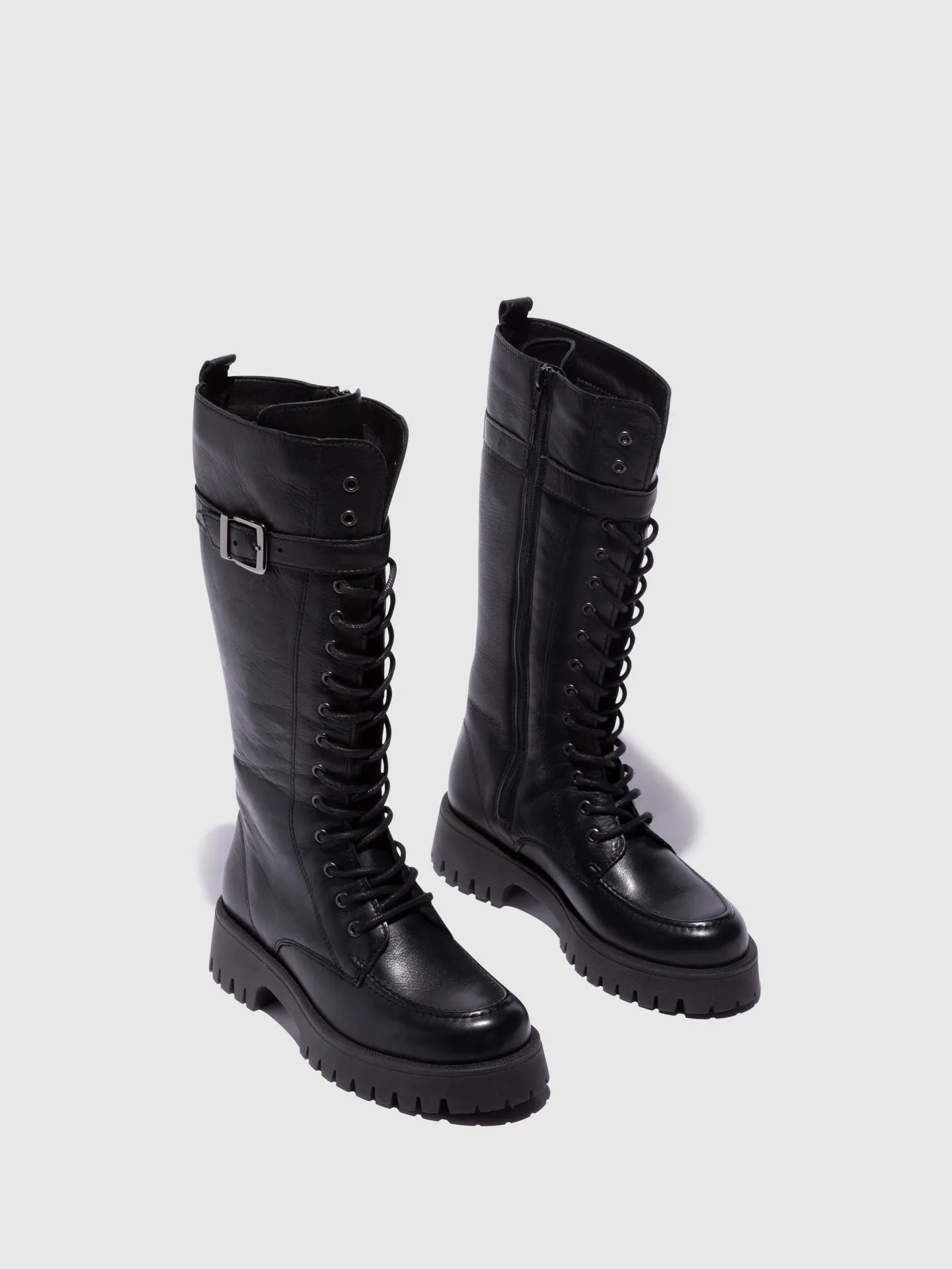 Black Lace-up Boots