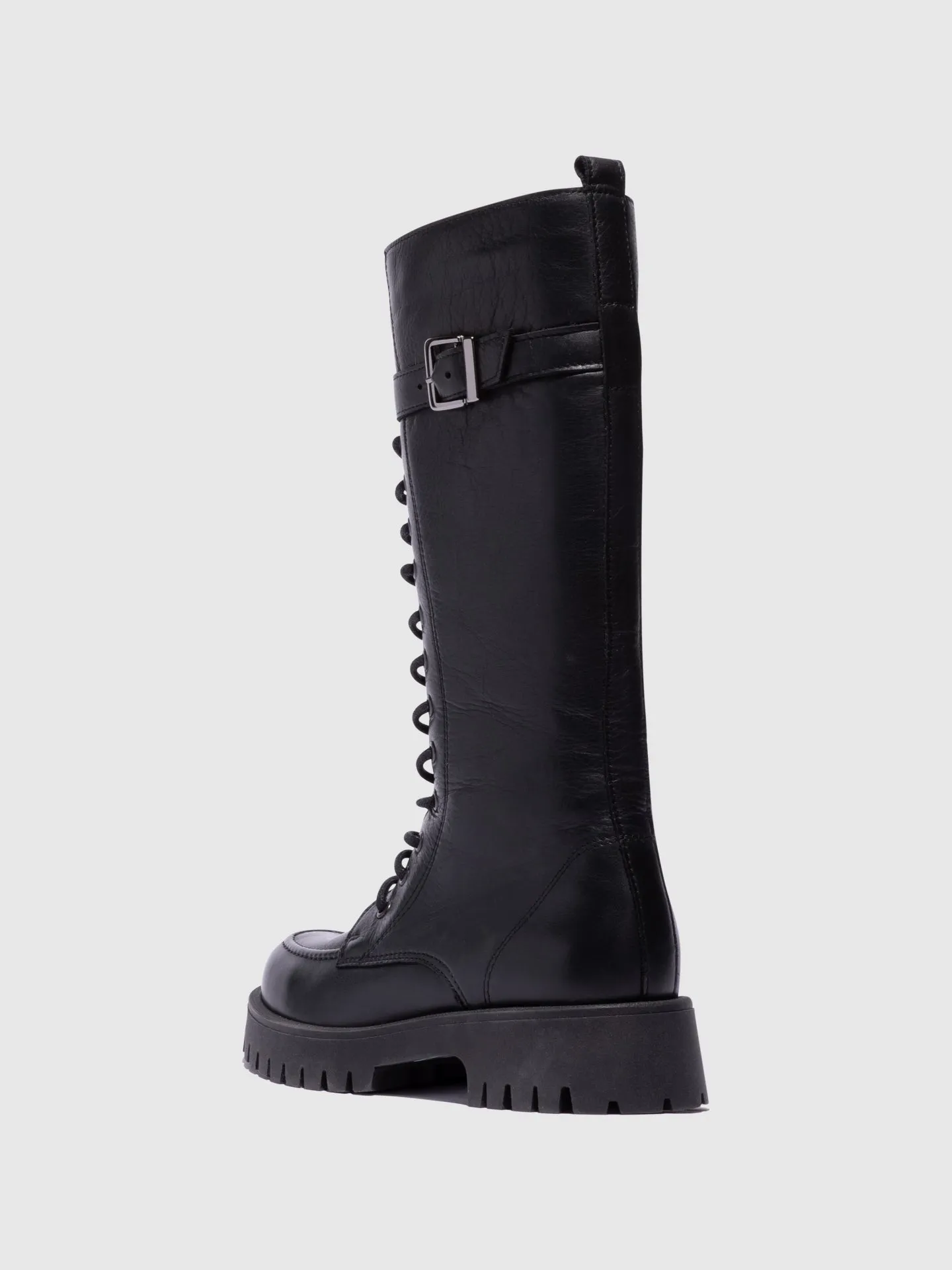 Black Lace-up Boots