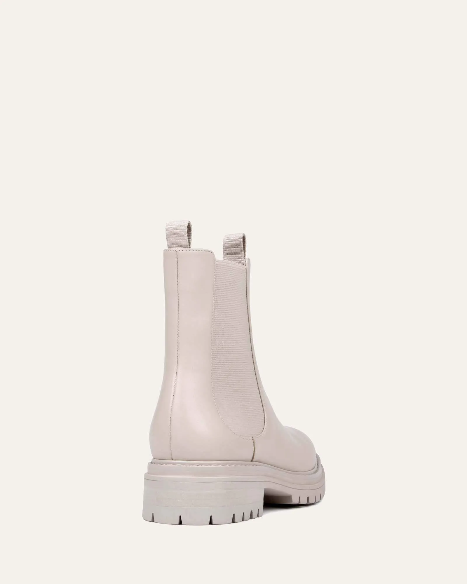 BLOOM FLAT ANKLE BOOTS BONE LEATHER Jo Mercer