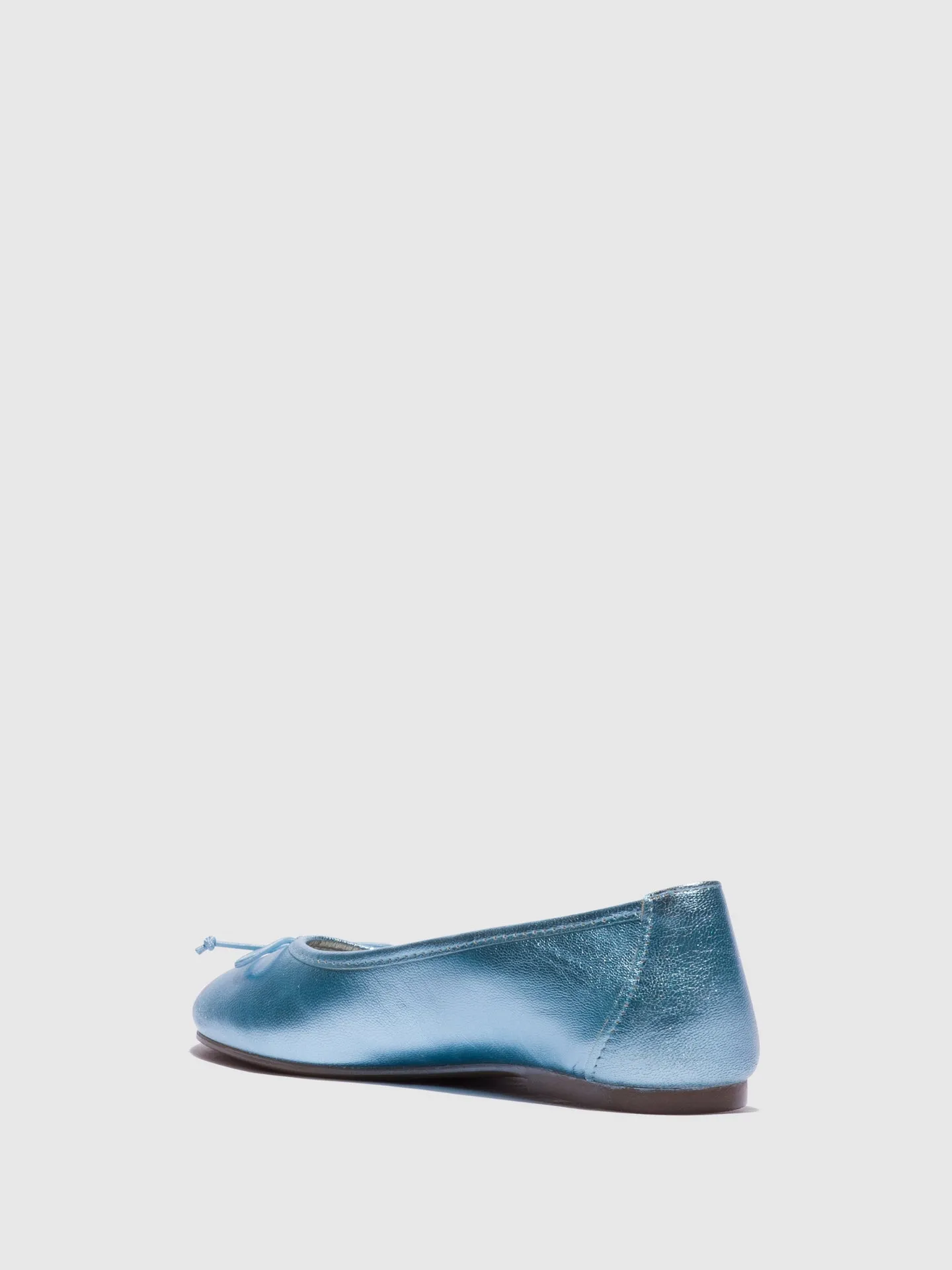 Blue Round Toe Ballerinas