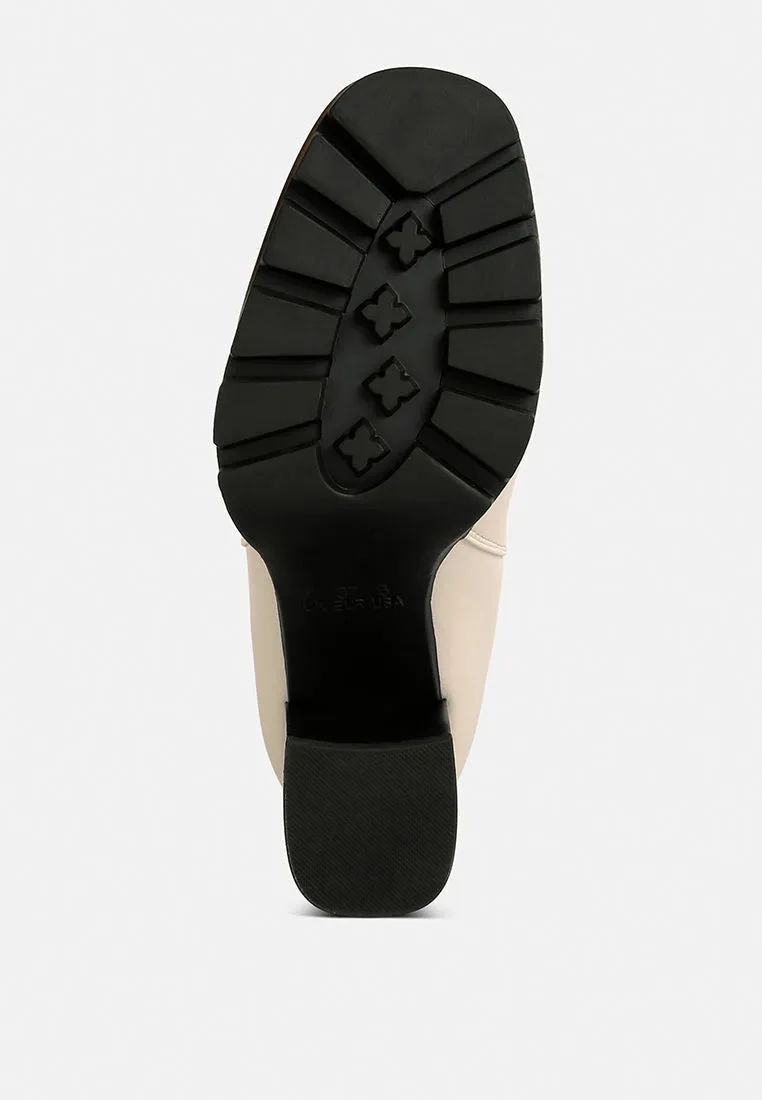 bolt block heeled chelsea boots