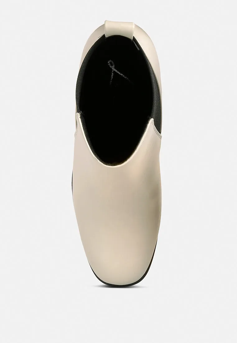 bolt block heeled chelsea boots