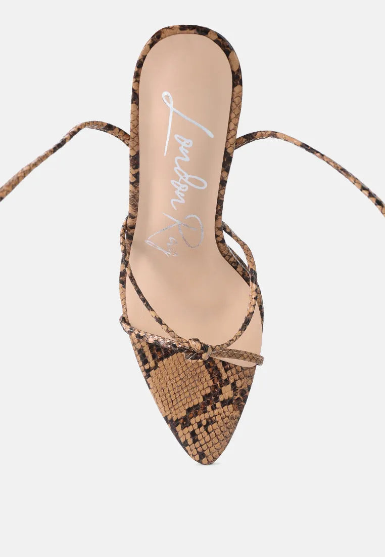bondage high heel lace up sandals