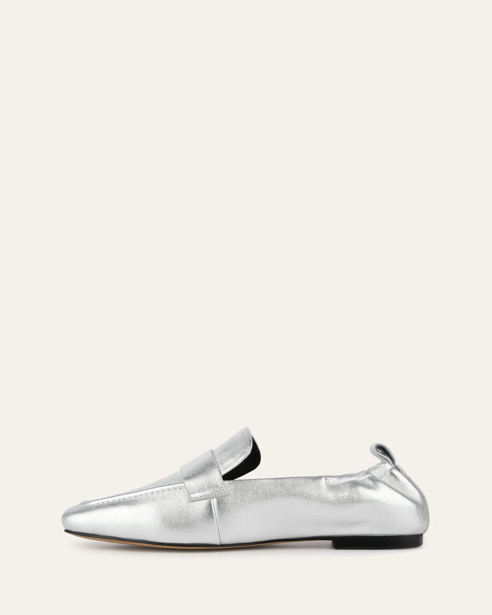 BOWEN LOAFERS SILVER LEATHER Jo Mercer