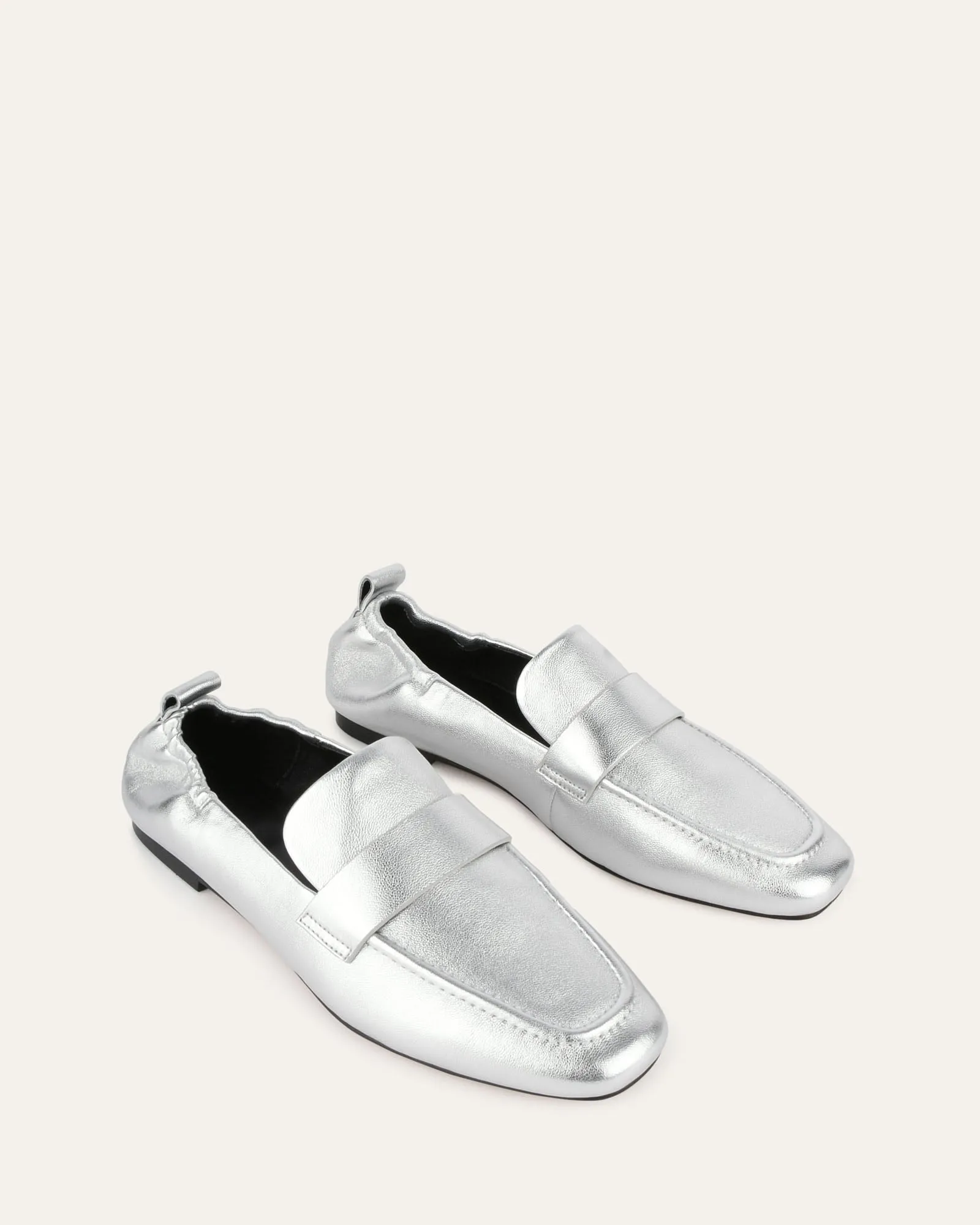 BOWEN LOAFERS SILVER LEATHER Jo Mercer