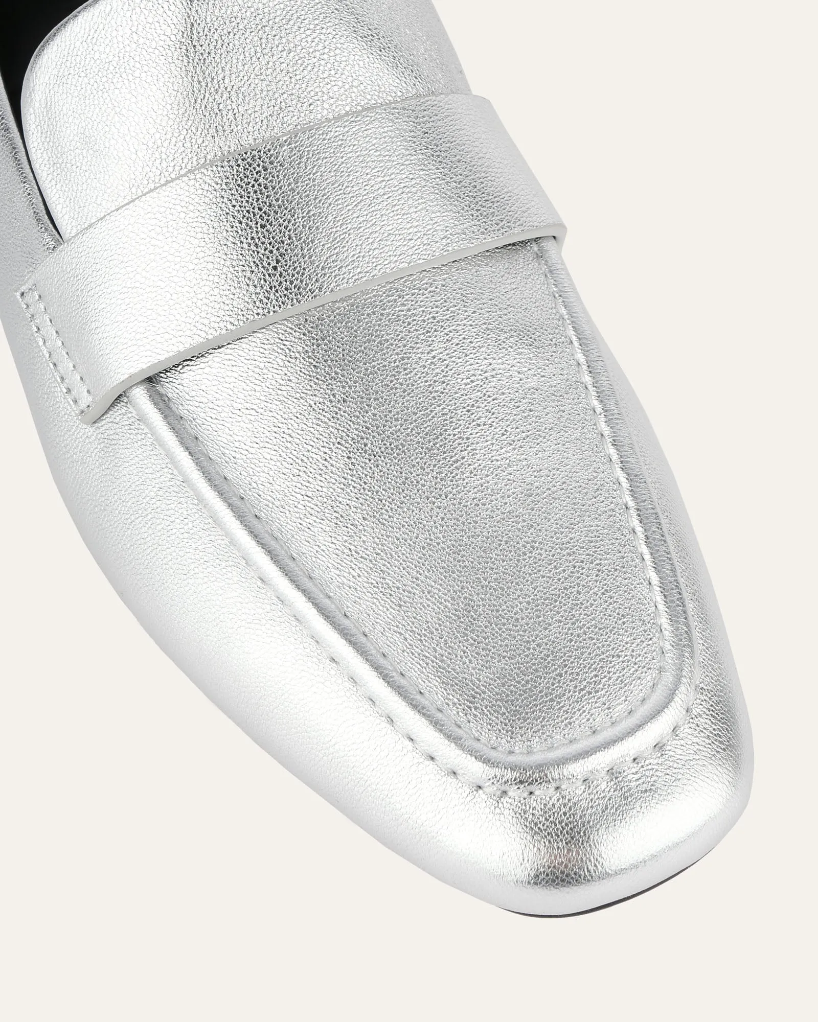 BOWEN LOAFERS SILVER LEATHER Jo Mercer