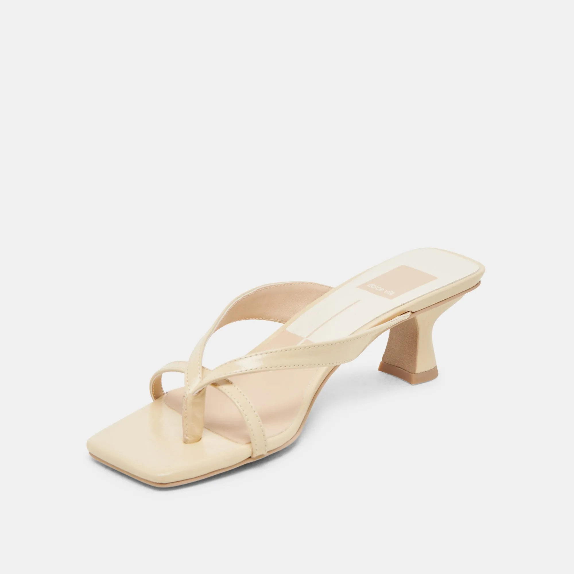 BREVEL WIDE HEELS LIGHT YELLOW LEATHER Dolce Vita