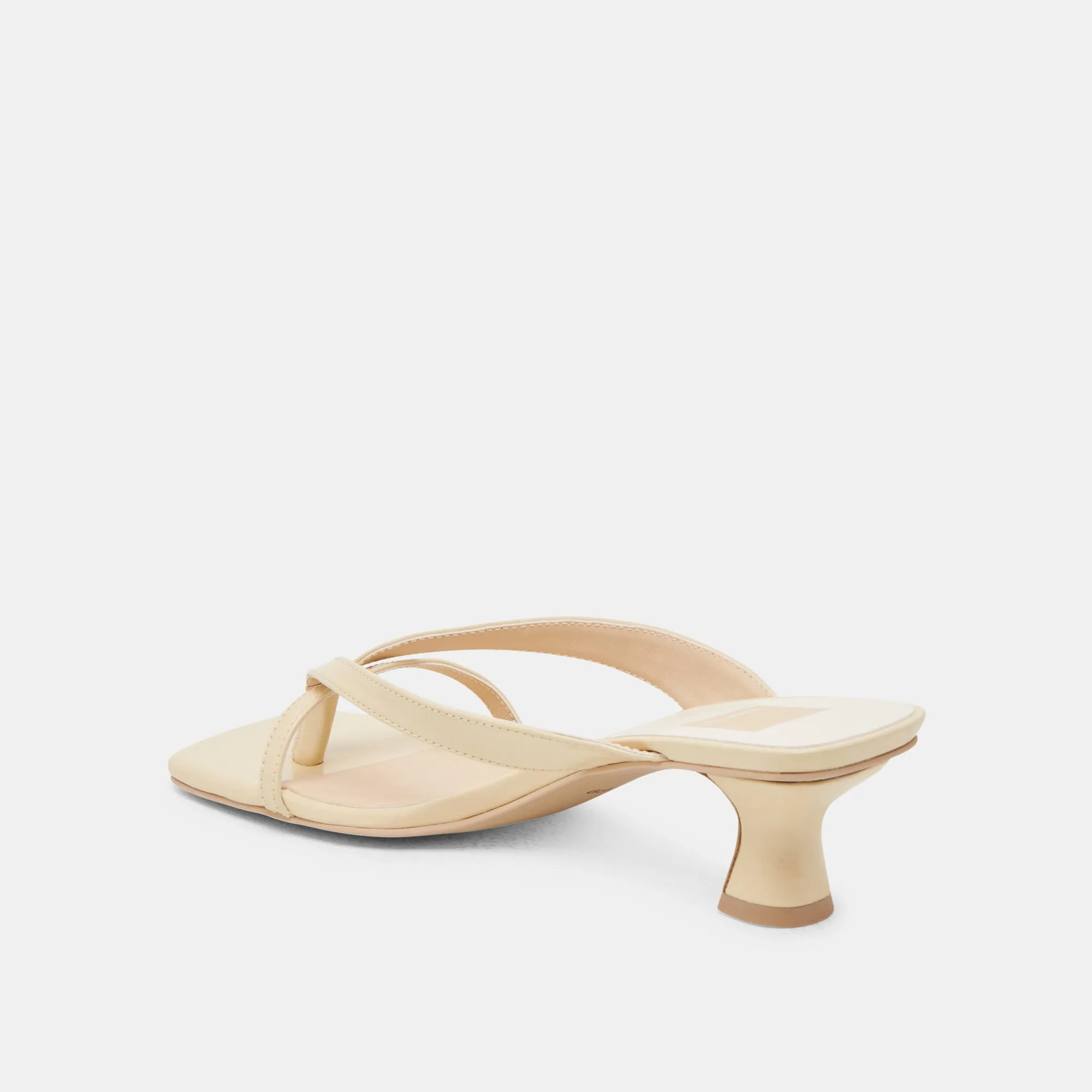BREVEL WIDE HEELS LIGHT YELLOW LEATHER Dolce Vita