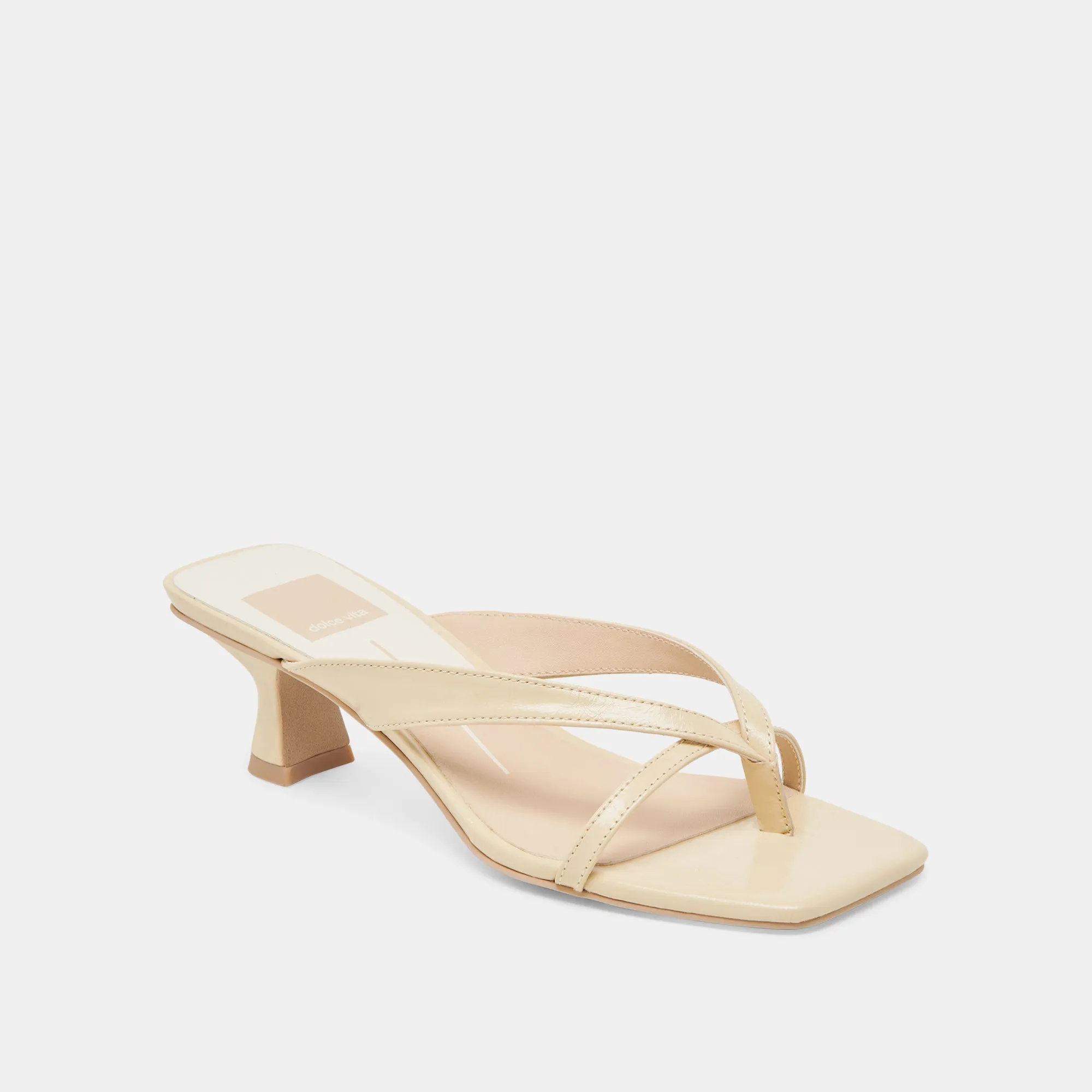 BREVEL WIDE HEELS LIGHT YELLOW LEATHER Dolce Vita