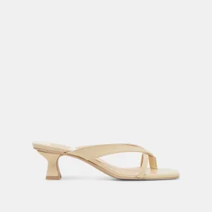 BREVEL WIDE HEELS LIGHT YELLOW LEATHER Dolce Vita