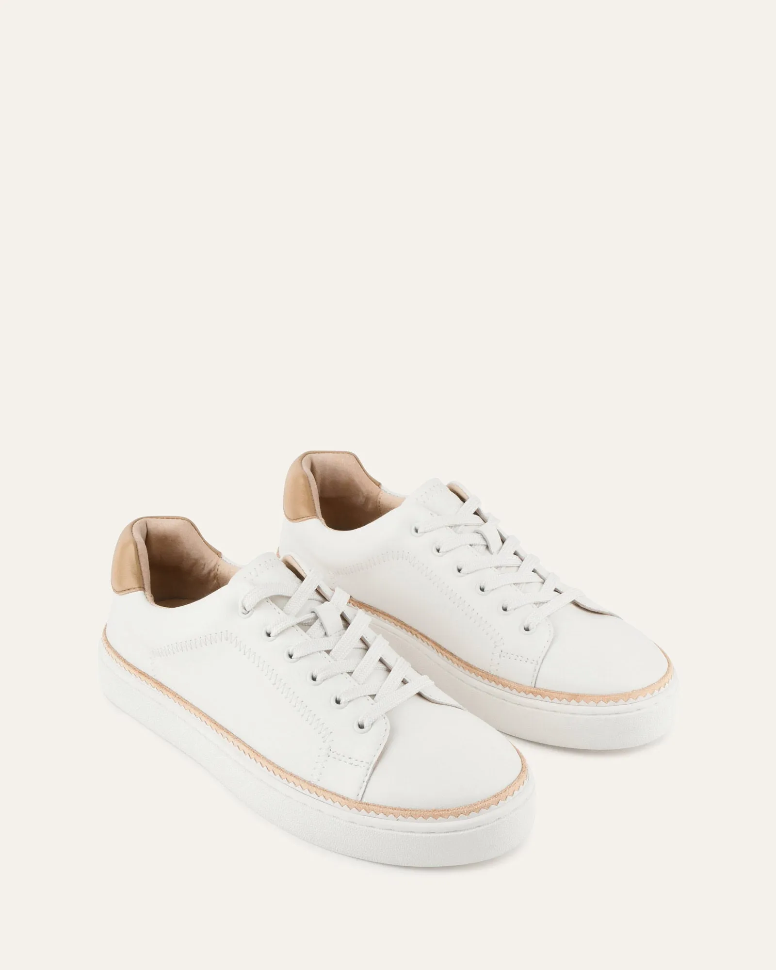 BRINLEY SNEAKERS WHITE LEATHER Jo Mercer