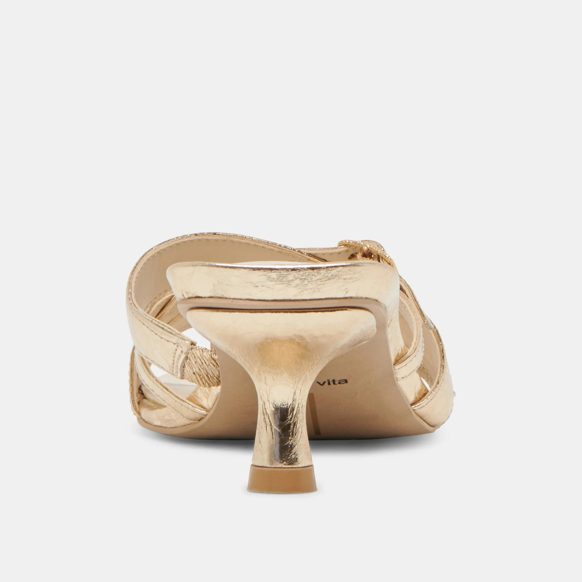 BRYANT HEELS GOLD DISTRESSED LEATHER Dolce Vita