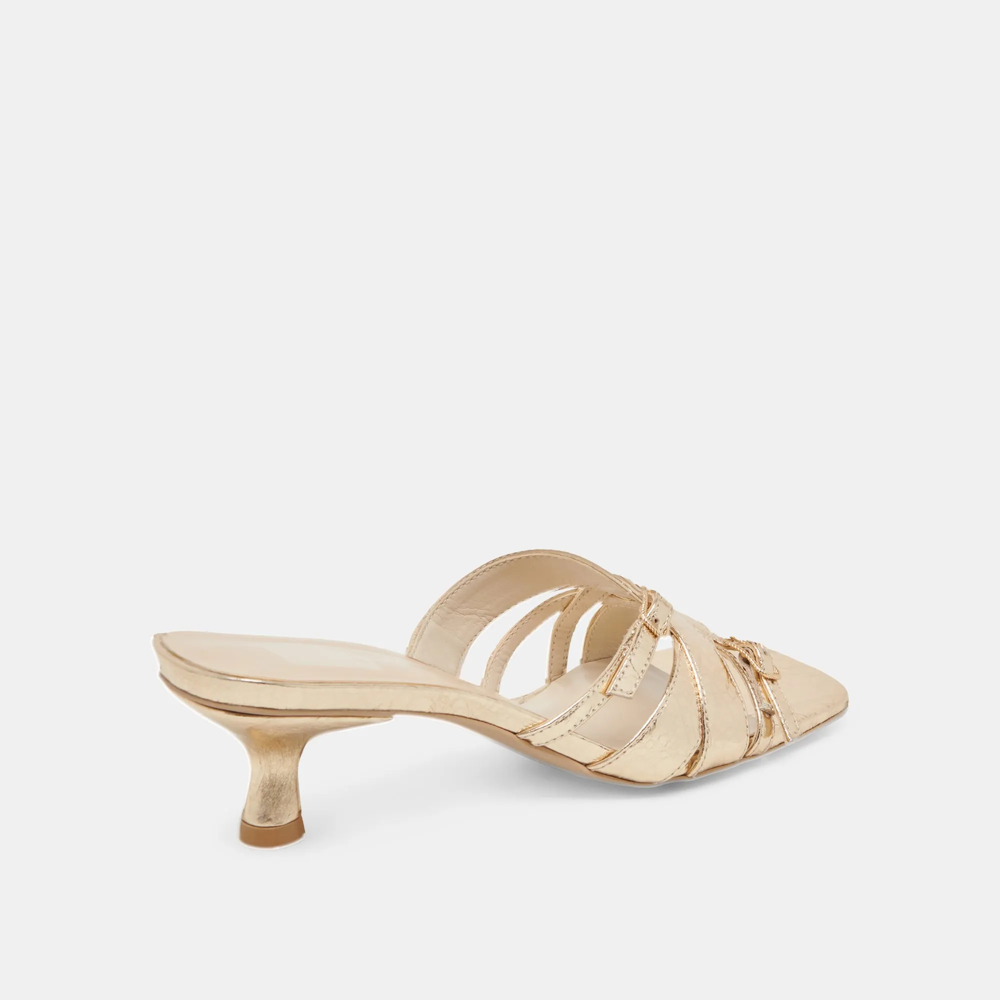 BRYANT HEELS GOLD DISTRESSED LEATHER Dolce Vita