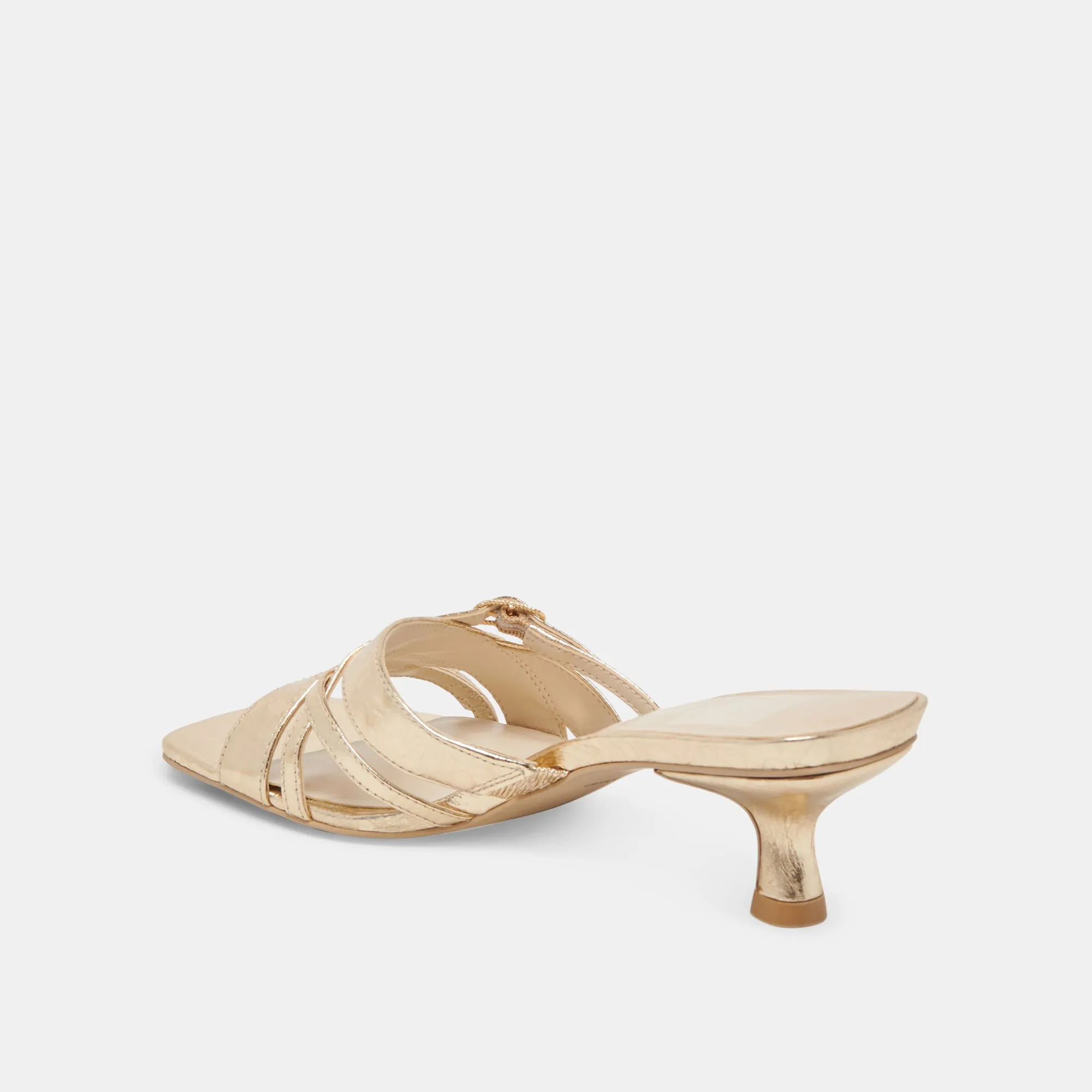 BRYANT HEELS GOLD DISTRESSED LEATHER Dolce Vita