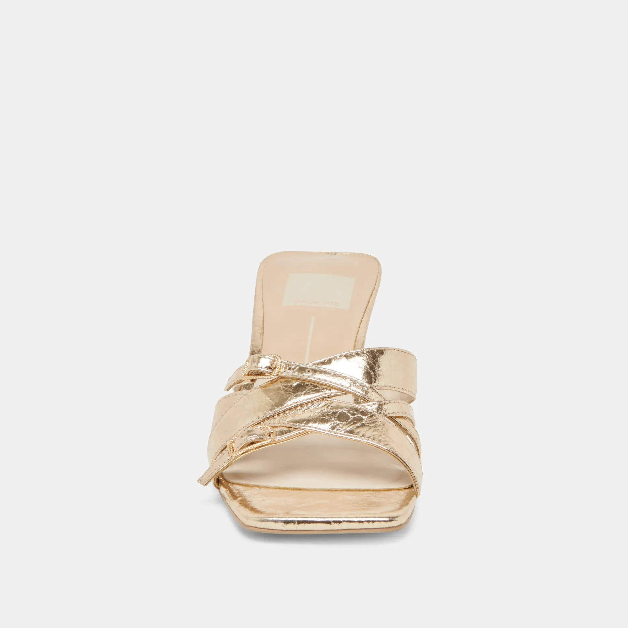 BRYANT HEELS GOLD DISTRESSED LEATHER Dolce Vita
