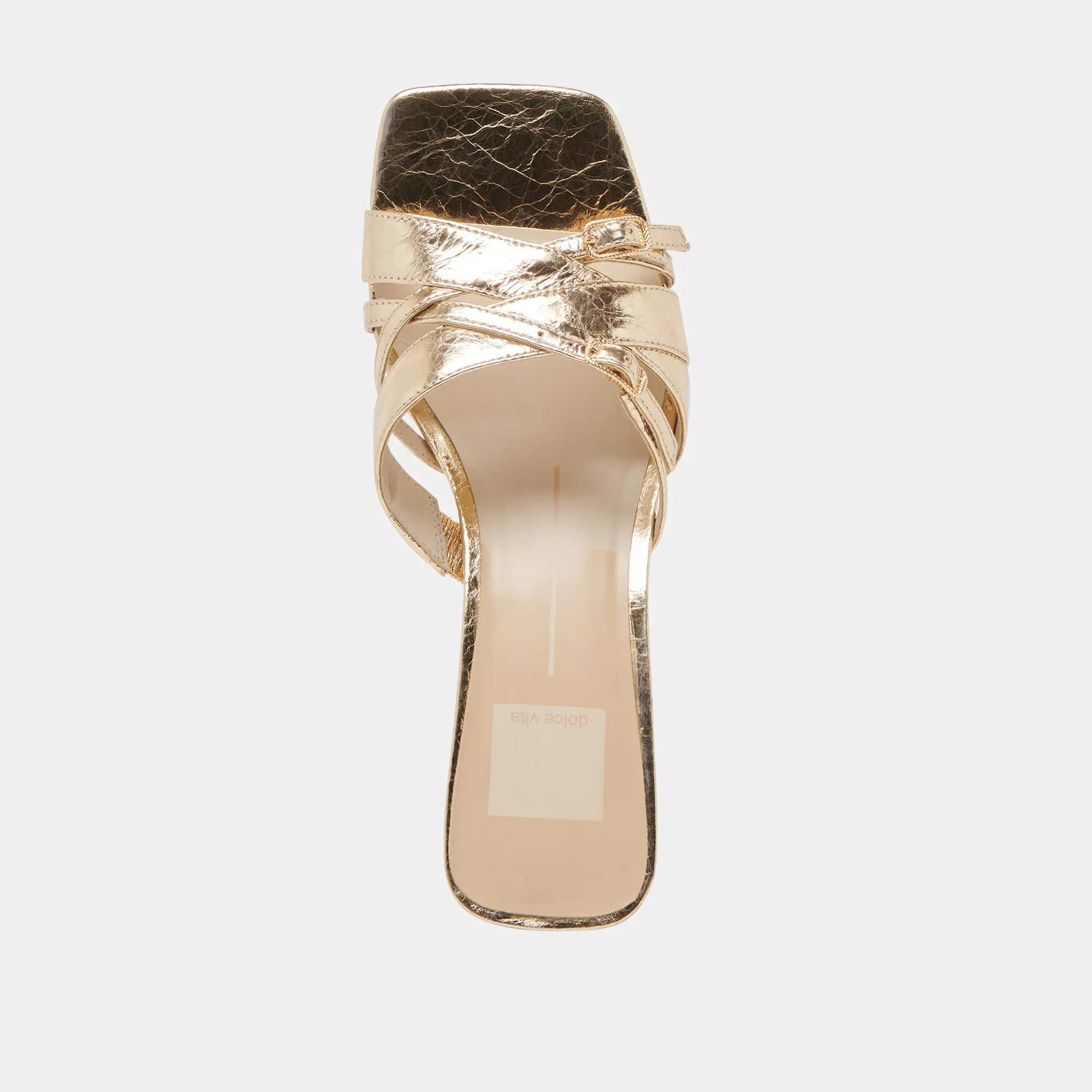 BRYANT HEELS GOLD DISTRESSED LEATHER Dolce Vita