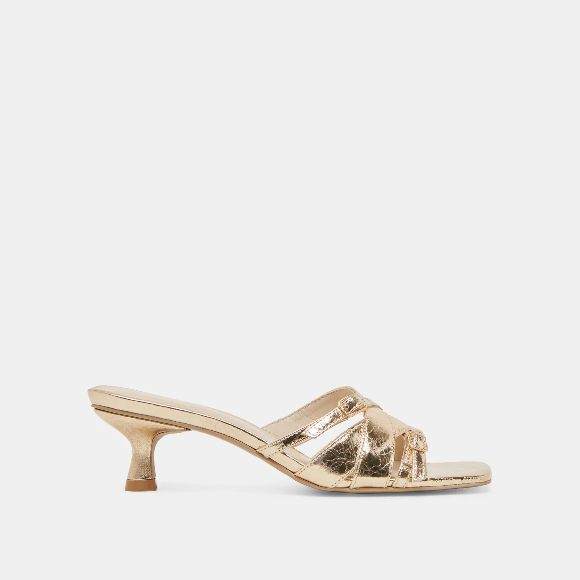 BRYANT HEELS GOLD DISTRESSED LEATHER Dolce Vita