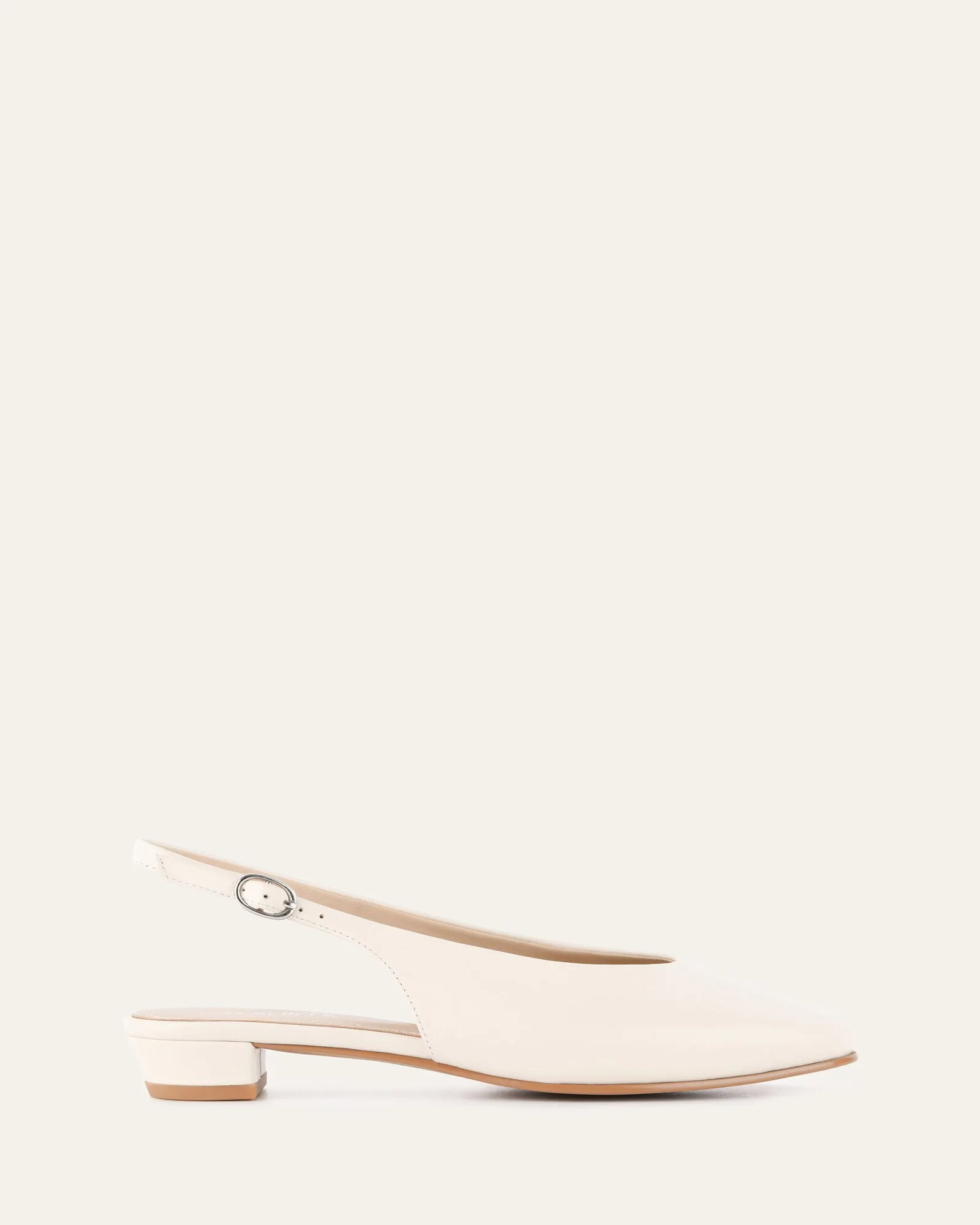 BRYCE DRESS FLATS OFF WHITE LEATHER Jo Mercer