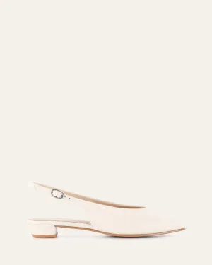 BRYCE DRESS FLATS OFF WHITE LEATHER Jo Mercer