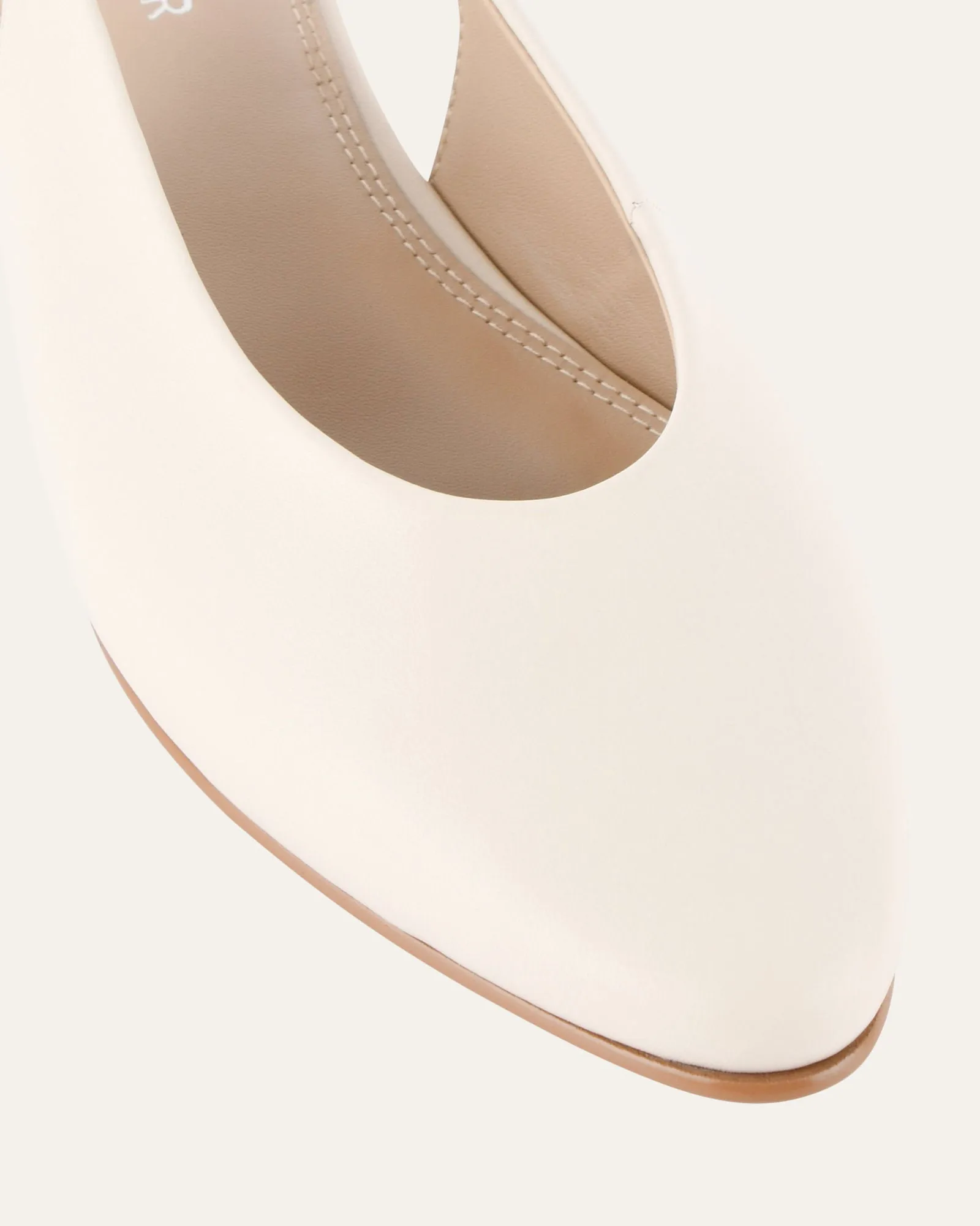 BRYCE DRESS FLATS OFF WHITE LEATHER Jo Mercer