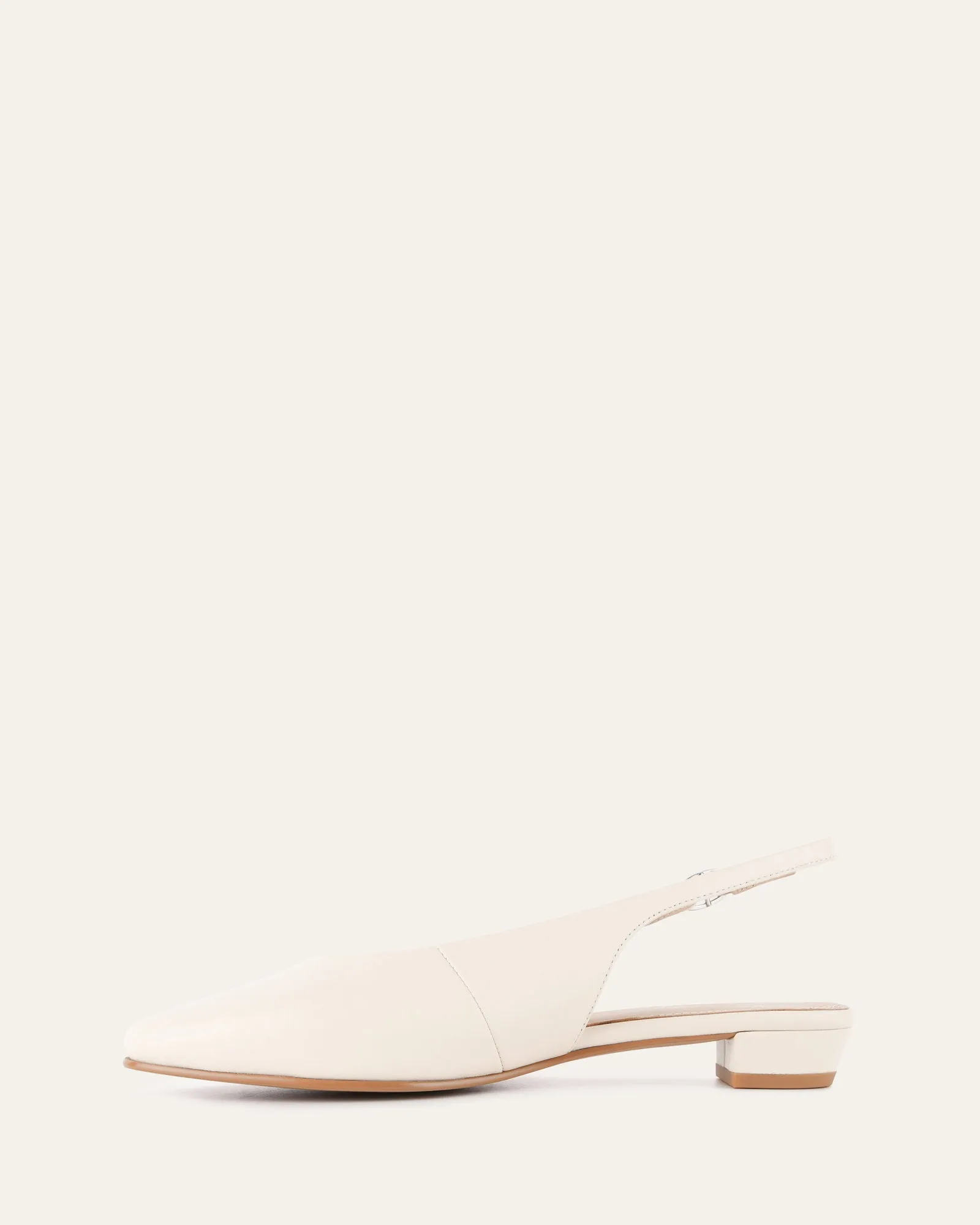 BRYCE DRESS FLATS OFF WHITE LEATHER Jo Mercer