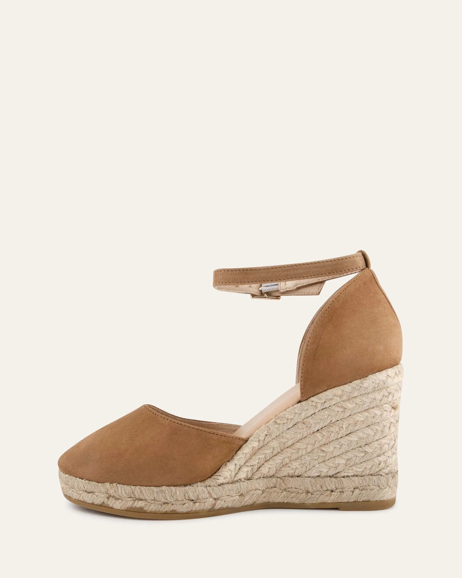 CAIRO HIGH HEEL ESPADRILLES CAMEL SUEDE Jo Mercer
