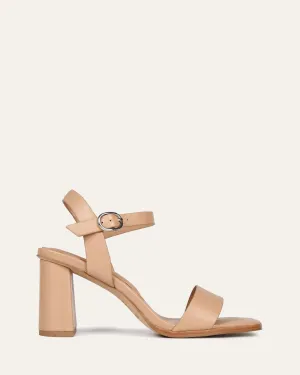 CALAIS HIGH HEEL SANDALS BEIGE LEATHER Jo Mercer
