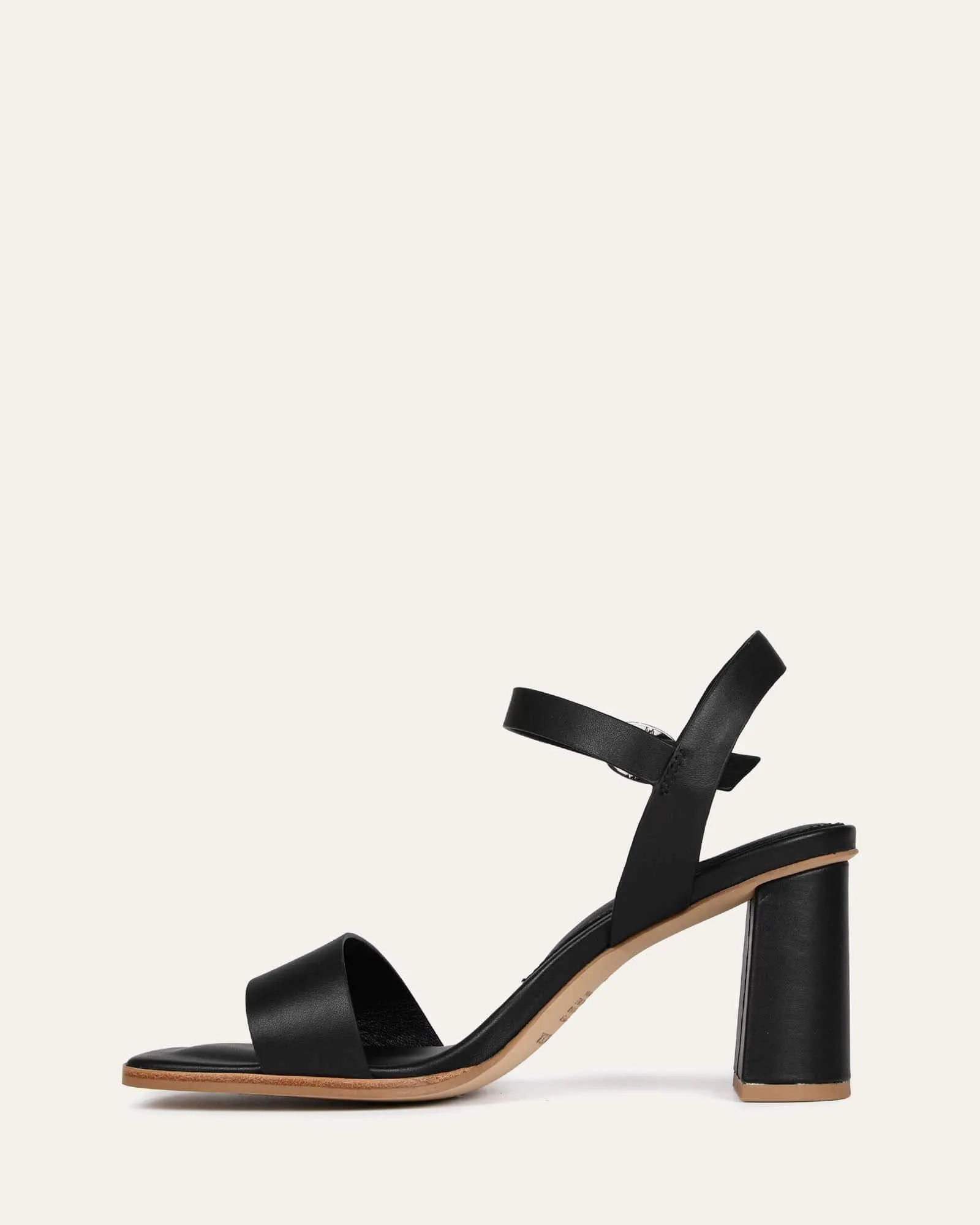 CALAIS HIGH HEEL SANDALS BLACK LEATHER Jo Mercer