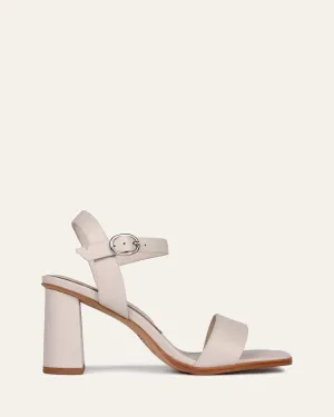 CALAIS HIGH HEEL SANDALS BONE LEATHER Jo Mercer