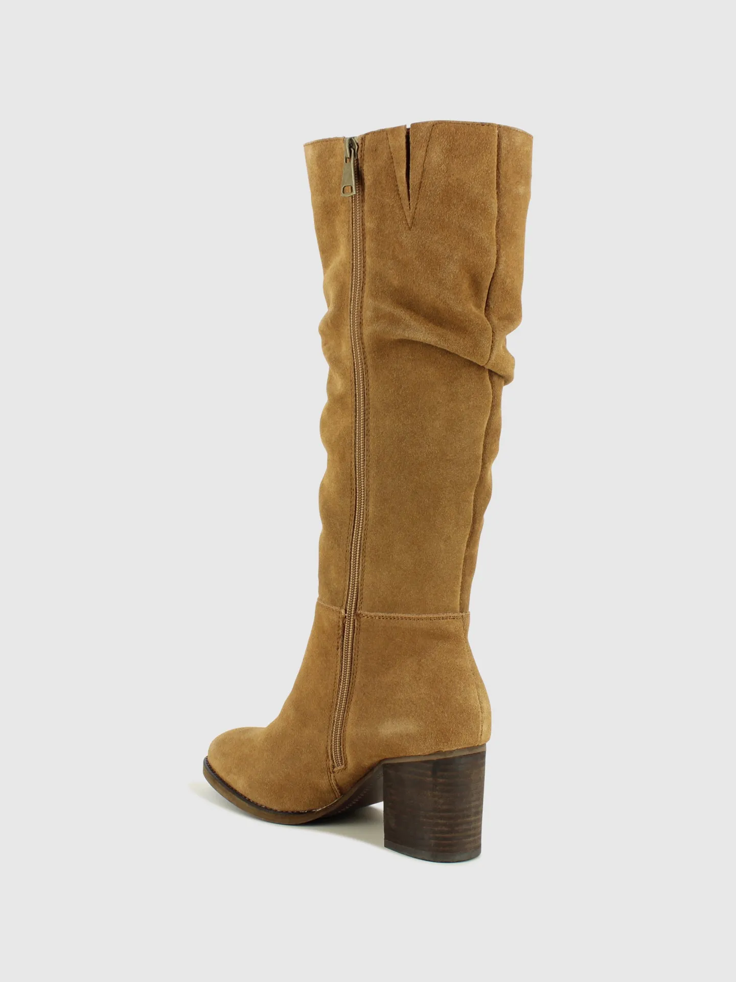Camel Zip Up Boots