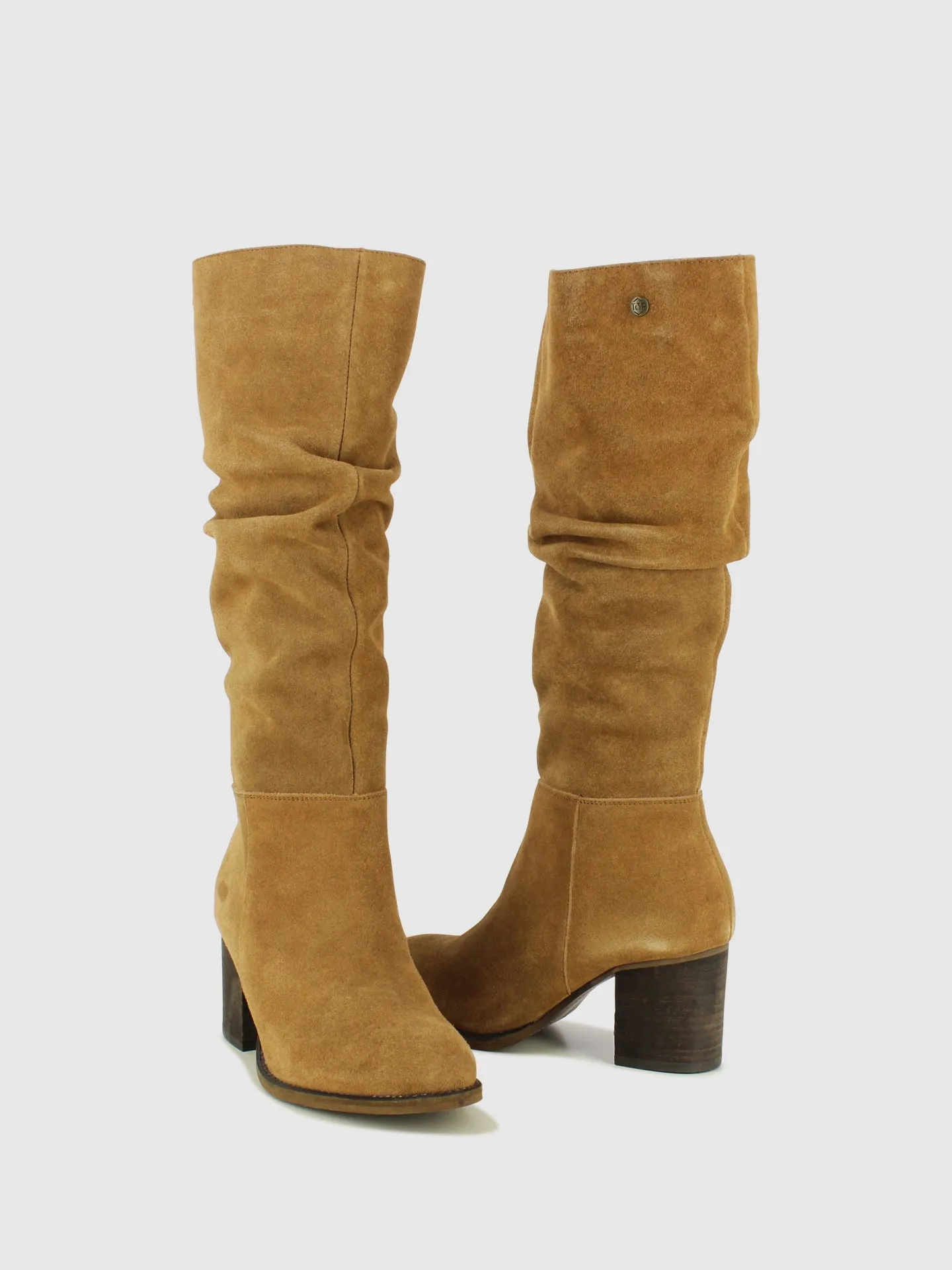 Camel Zip Up Boots