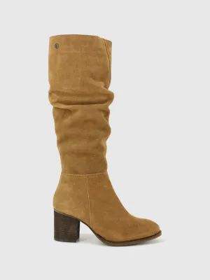 Camel Zip Up Boots