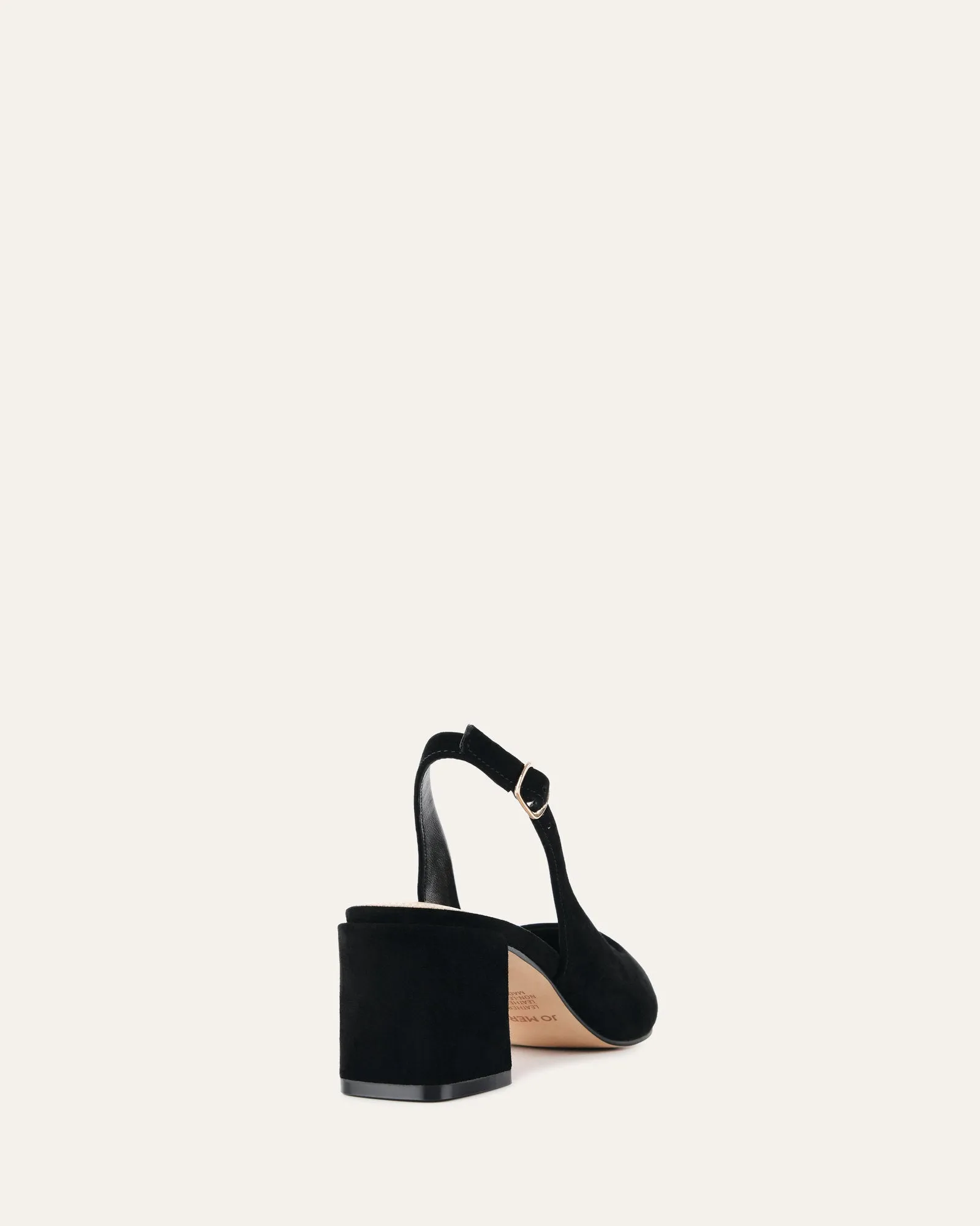 CARA LOW HEELS BLACK SUEDE Jo Mercer