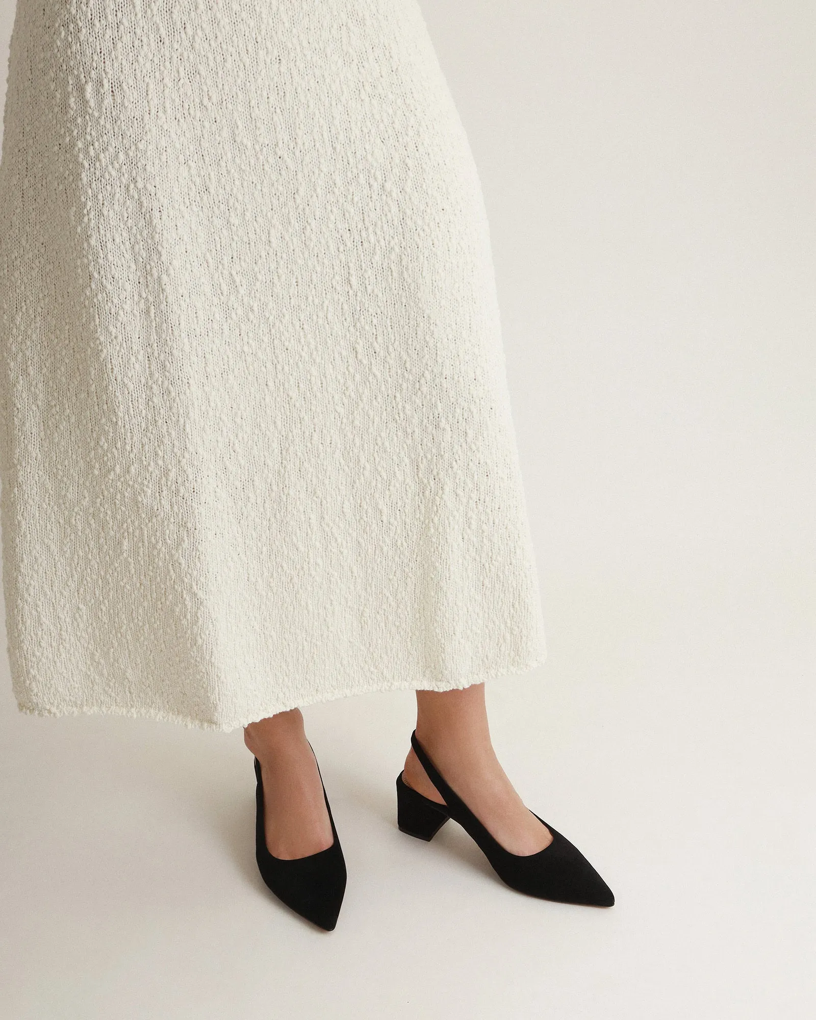CARA LOW HEELS BLACK SUEDE Jo Mercer