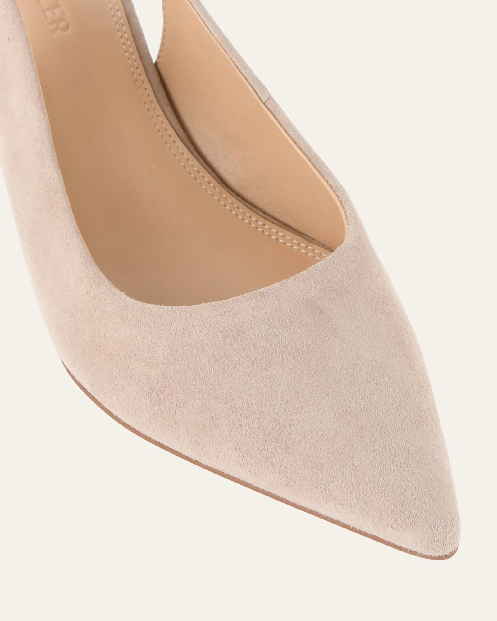 CARA LOW HEELS MUSHROOM SUEDE Jo Mercer