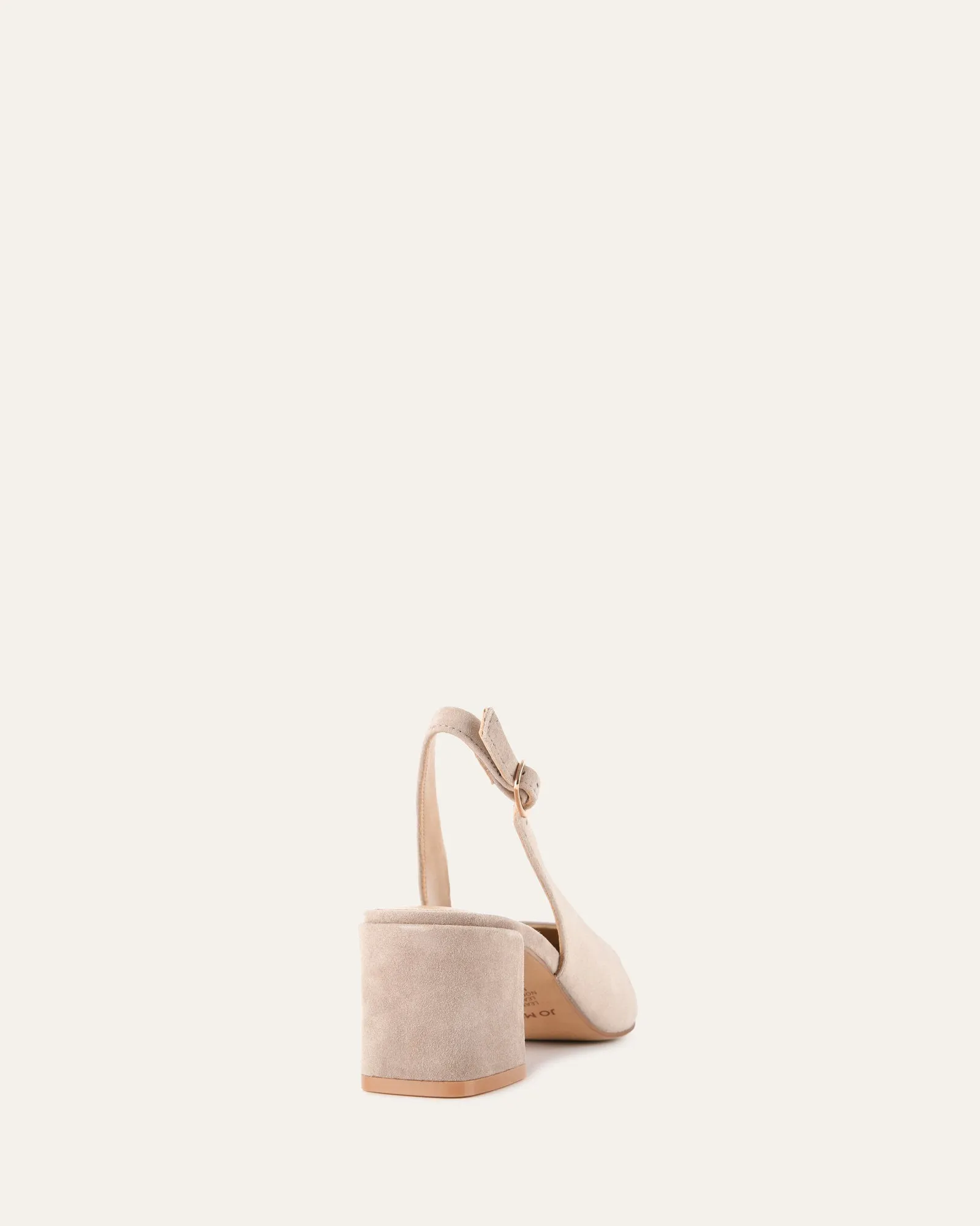 CARA LOW HEELS MUSHROOM SUEDE Jo Mercer