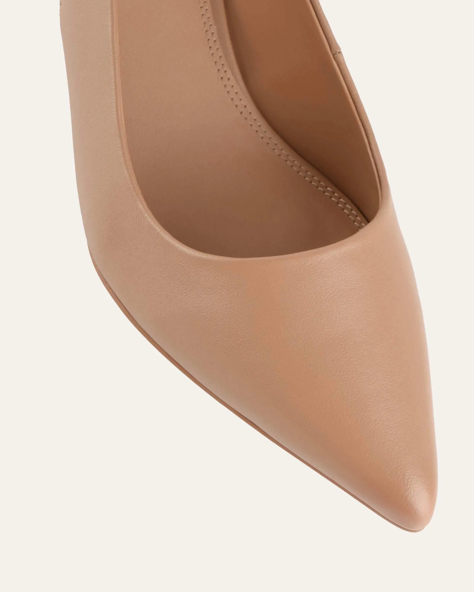 CARA LOW HEELS TAN LEATHER Jo Mercer