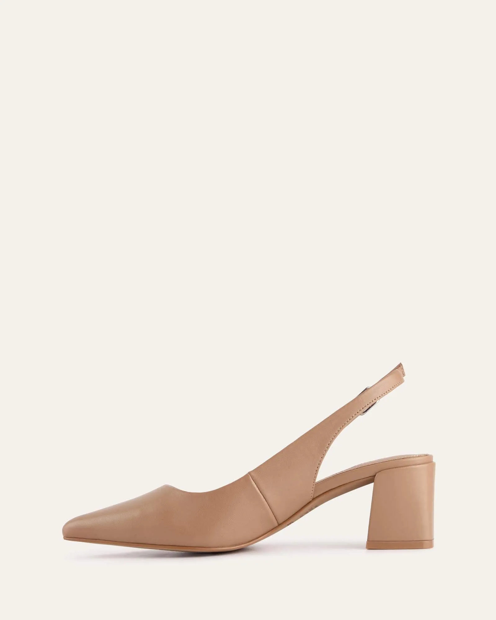CARA LOW HEELS TAN LEATHER Jo Mercer