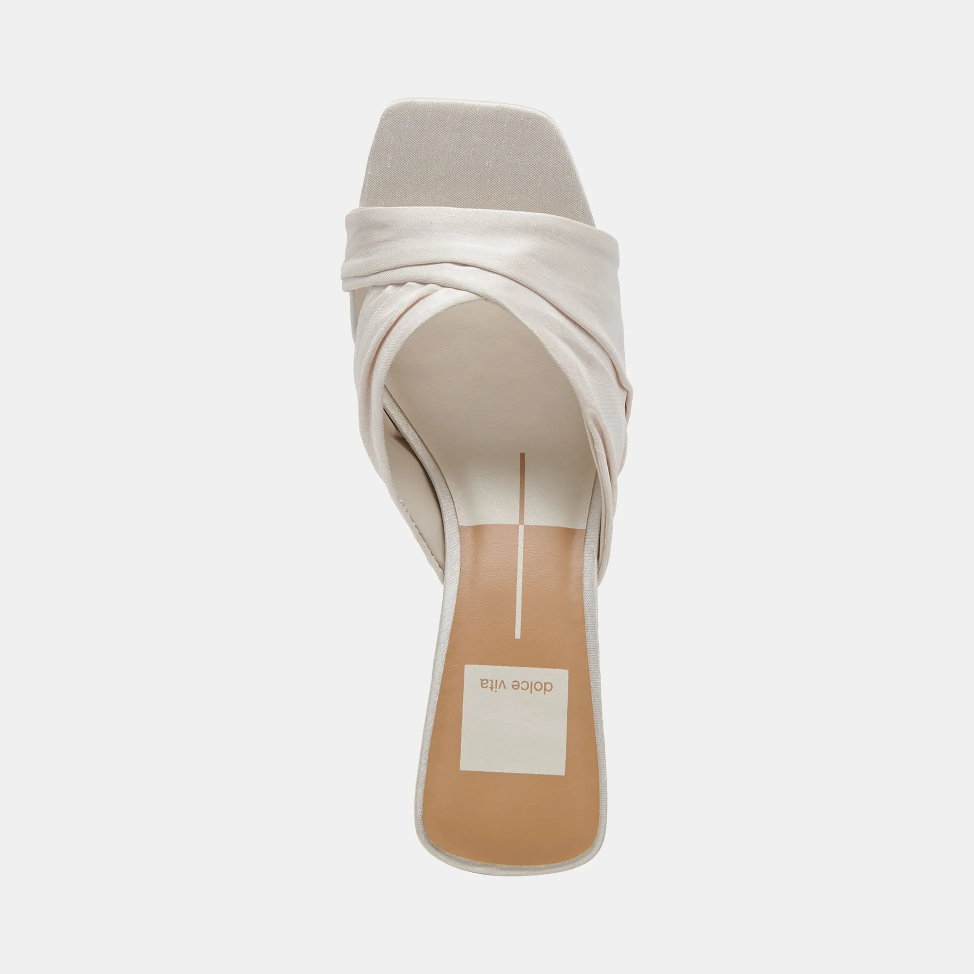 CARLAN HEELS OFF WHITE SILK Dolce Vita