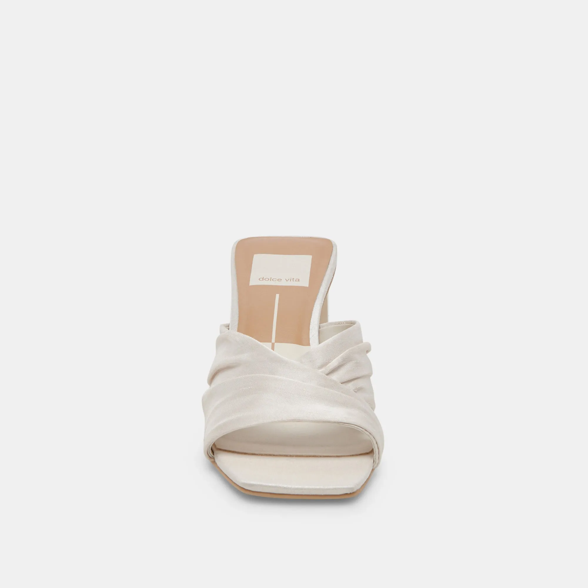 CARLAN HEELS OFF WHITE SILK Dolce Vita