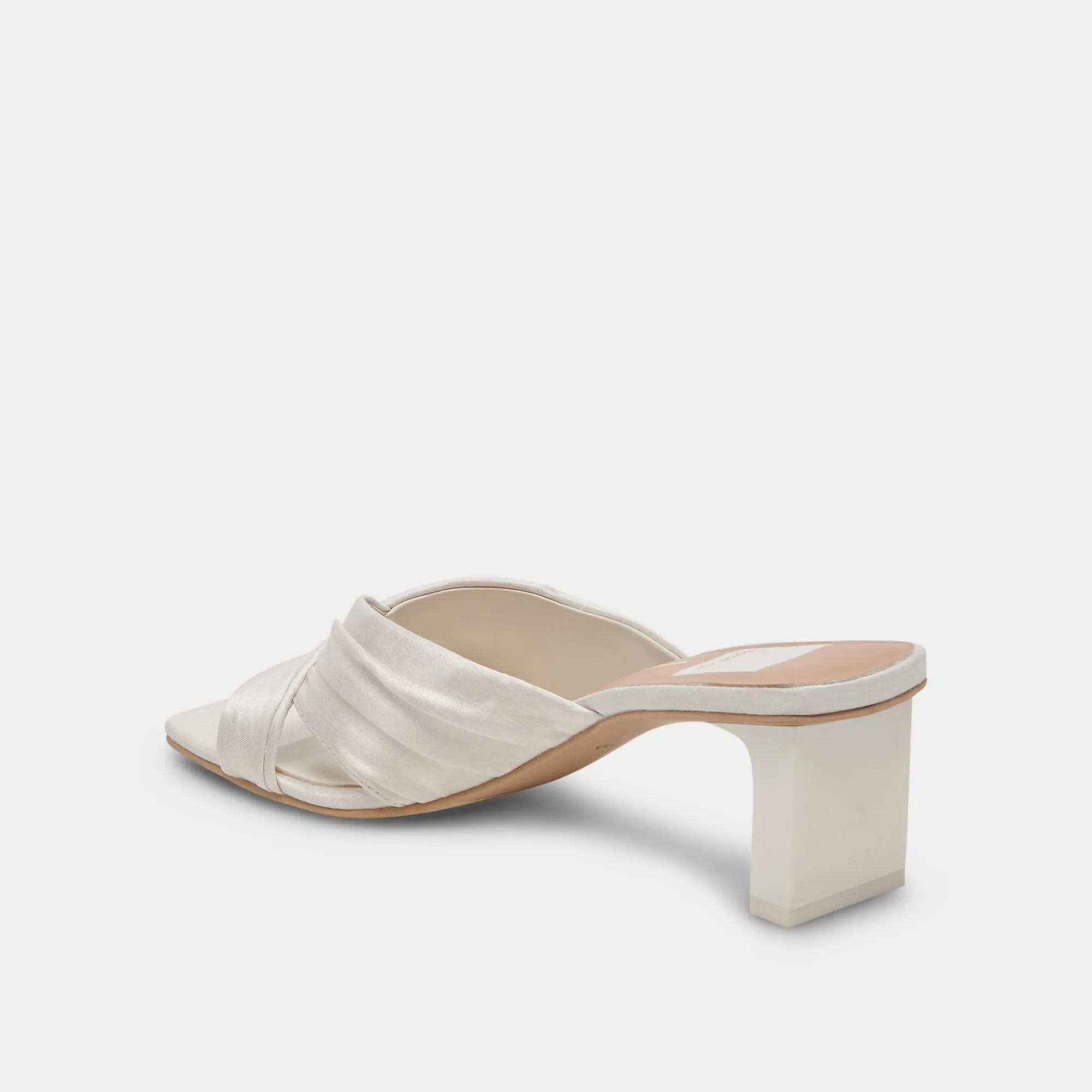 CARLAN HEELS OFF WHITE SILK Dolce Vita