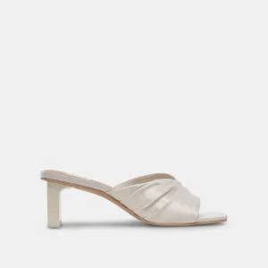 CARLAN HEELS OFF WHITE SILK Dolce Vita
