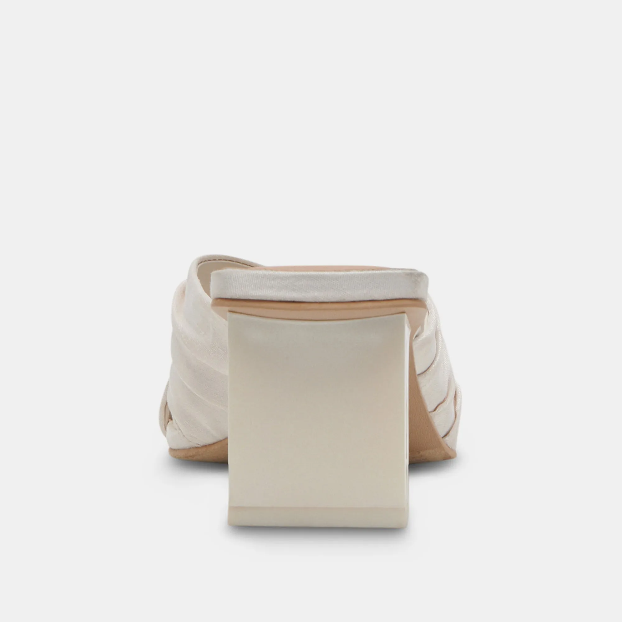 CARLAN HEELS OFF WHITE SILK Dolce Vita
